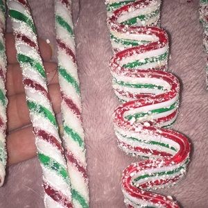 Frosted Hard candy &  Candy cane ornaments 15pcs